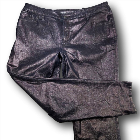 Old Navy Denim - Women's Old Navy bronze/purple shimmer Skinny Jeans Size 18